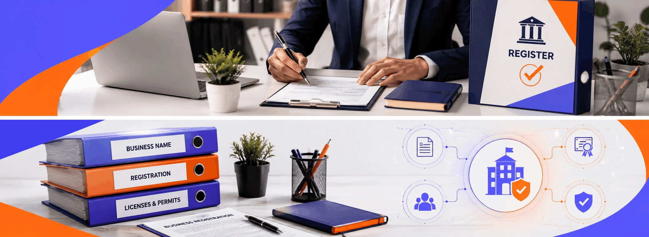 Business registration documents for launching a sportswear brand.